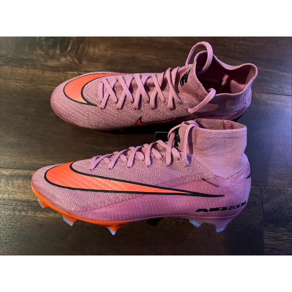 New Nike Mens Mercurial Superfly Elite 10 FG Soccer Cleats Size 6.5 Pink Orange‎